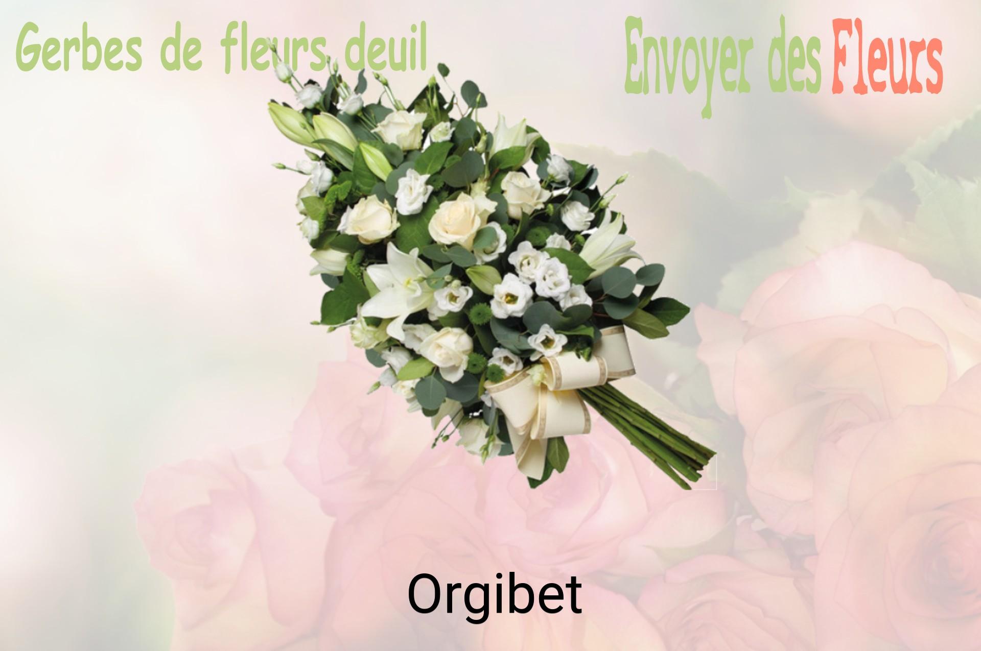 Gerbe de fleurs de deuil livrée à Orgibet